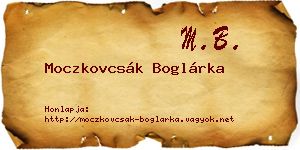 Moczkovcsák Boglárka névjegykártya